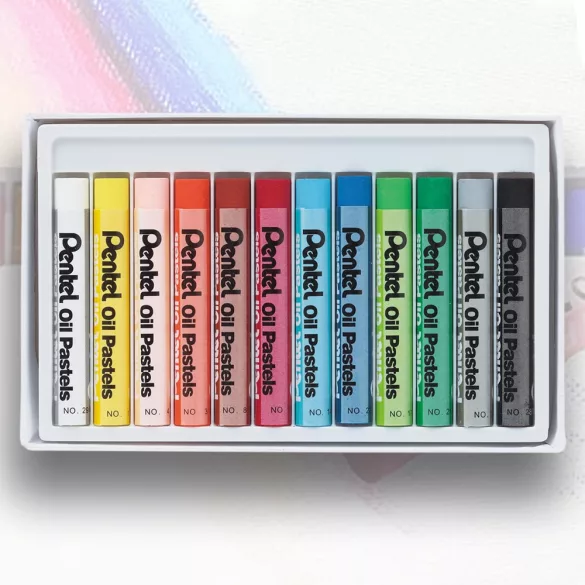 Oil Pastel Set - Pentel Arts Oil Pastels 12 Colours Set