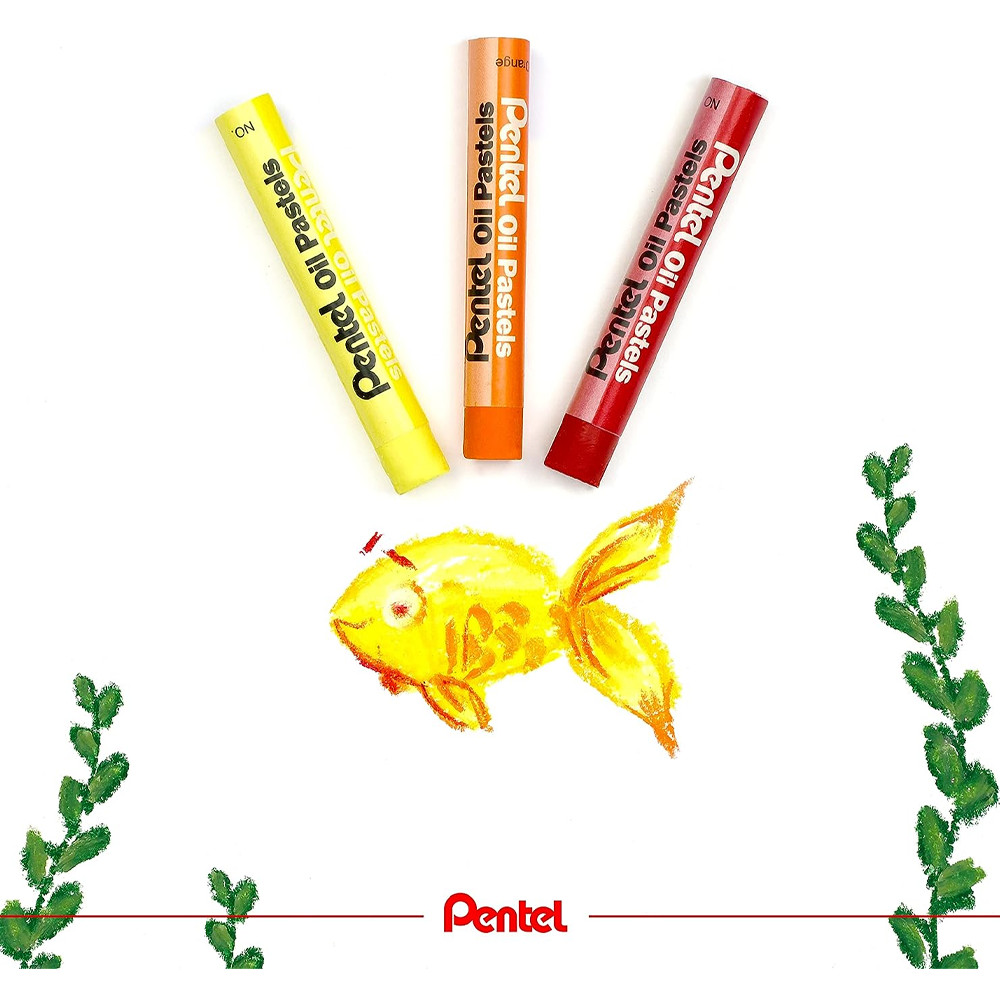 Pastelli a olio Pentel Arts Oil Pastel - 8 mm colori assortiti Conf. 12  pezzi - 0100524 a soli 2.7 € su