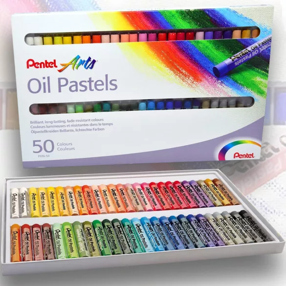 Oil Pastel Set - Pentel Arts Oil Pastels 50 Colours Set