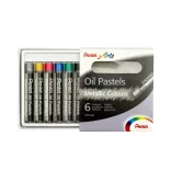 Oil Pastel Set - Pentel Arts Oil Pastels 6 Metallic Colours Set