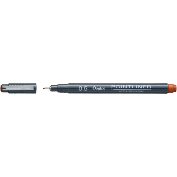 Pentel Pointliner tűfilc 0,5 mm - téglavörös