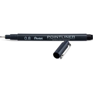 Pentel Pointliner tűfilc 0,8 mm - fekete 