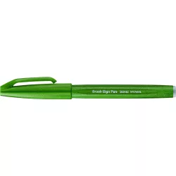 Pentel Brush Sign Pen kalligrafikus hajlékony hegyű ecsettoll - smaragdzöld