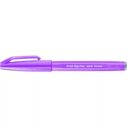   Pentel Brush Sign Pen kalligrafikus hajlékony hegyű ecsettoll - mályvapink 