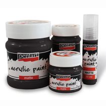 Acrylic paint - Pentart Matte Artist Color, 50ml - Black