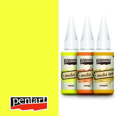 Alkohol Ink - Pentart Media Ink 20 ml  - Lemon Yellow