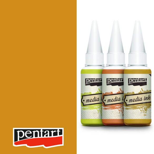 Alkoholos Tinta - Pentart Media Ink 20ml  - Karamell