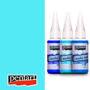 Alkohol Ink - Pentart Media Ink 20 ml - Coral blue