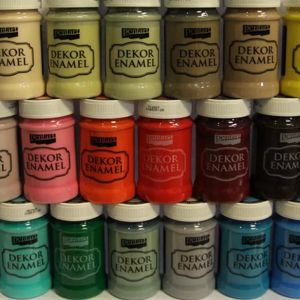 Dekor Zománcfesték 100ml - Pentart Decor Enamel - Elefántcsont fehér