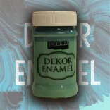 Dekor Zománcfesték 100ml - Pentart Decor Enamel - Olajfazöld