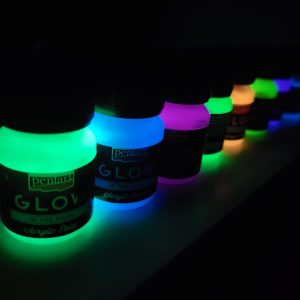 Acrylic paint - Pentart GLOW in the dark 30ml - Purple