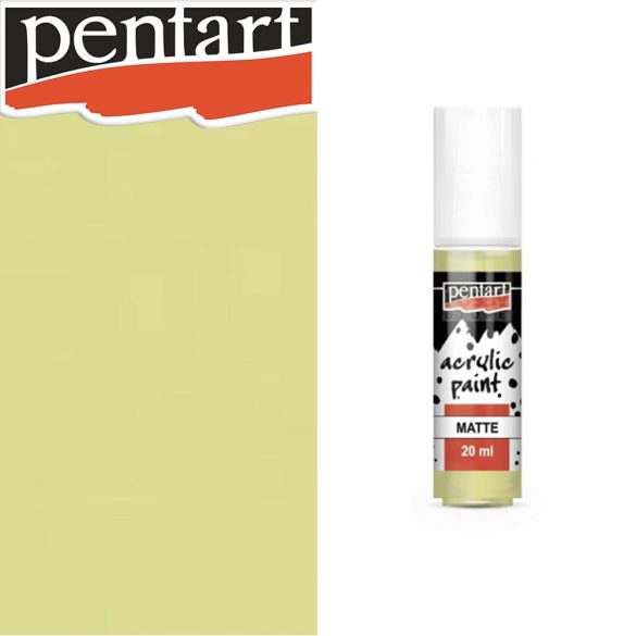Acrylic paint - Pentart Matte Artist Color, 20ml - Vintage yellow