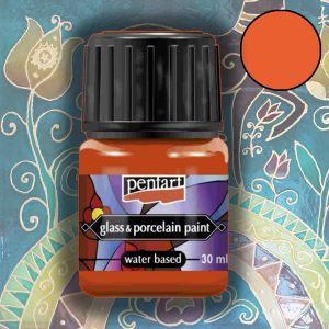 Pentart glass & porcelain paint 30ml - Orange