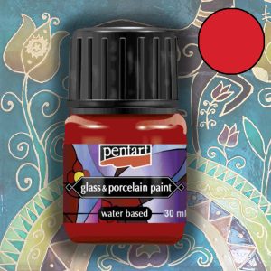 Pentart glass & porcelain paint 30ml - Red