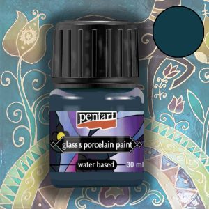 Pentart glass & porcelain paint 30ml - Turqouise Green