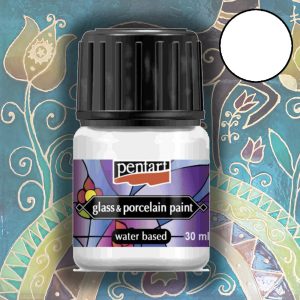 Pentart glass & porcelain paint 30ml - White