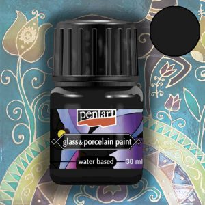 Pentart glass & porcelain paint 30ml - Black