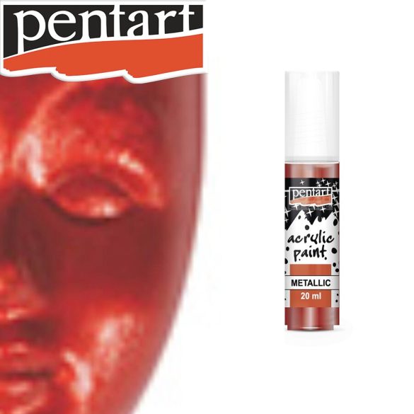 Acrylic paint - Pentart Metallic Artist Color, 20ml - Burgundy