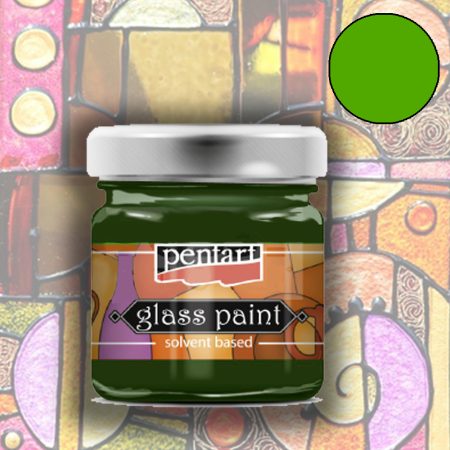 Pentart Glass Paint - solvent based 30ml - Olive