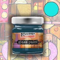 Üvegfesték - Pentart Glass Paint, solvent based 30ml - Kék 