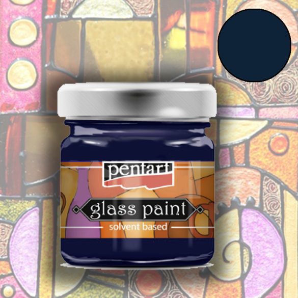 Pentart Glass Paint - solvent based 30ml - Storm blue