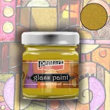 Üvegfesték - Pentart Glass Paint, solvent based 30ml - Csillogó arany