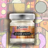 Üvegfesték - Pentart Glass Paint, solvent based 30ml - Gyöngyfehér 