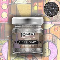 Pentart Glass Paint - solvent based 30ml - Glittering silver