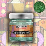 Pentart Glass Paint - solvent based 30ml - Glittering green
