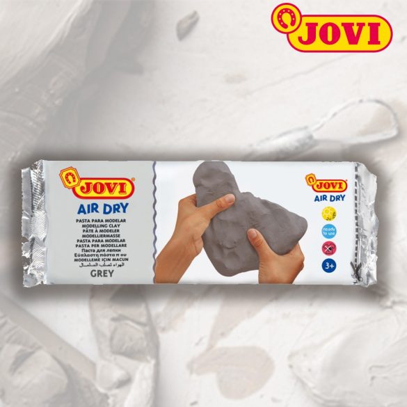 Levegőre száradó gyurma - Jovi Air Dry Plasticine - Szürke, 250g