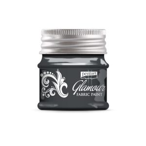 Pentart Glamour Fabric Paint 50ml - Old Silver