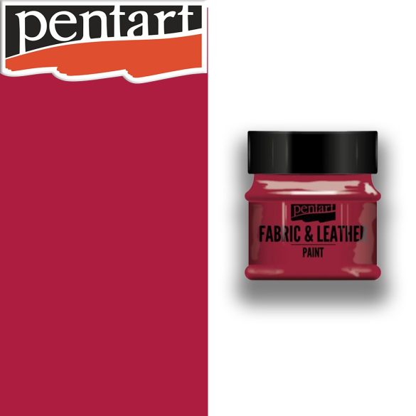 Textil- és Bőrfesték - Pentart Fabric & Leather Paint 50ml - Piros