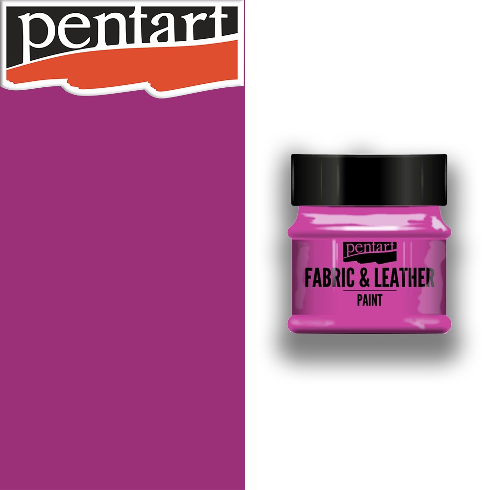 Pentart 50ml Magenta Fabric & Leather Craft Paint - TH Decor