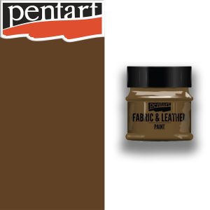 Fabric & Leather Paint - Pentart 50ml - Dark brown