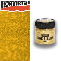   Textil- és Bőrfesték - Pentart Fabric & Leather Paint 50ml - Glitteres arany