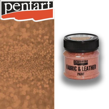 Textil- és Bőrfesték - Pentart Fabric & Leather Paint 50ml - Glitteres bronz