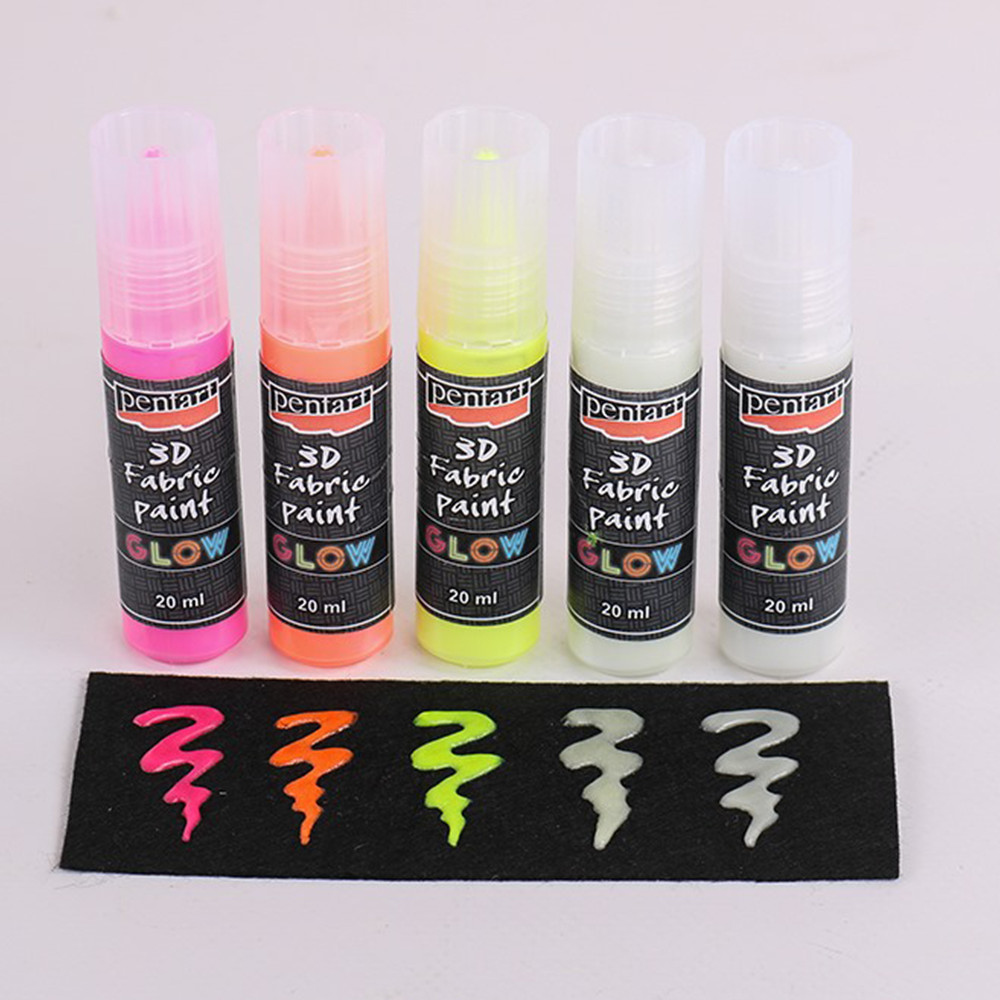 3D Fabric Paint Glow in the Dark 