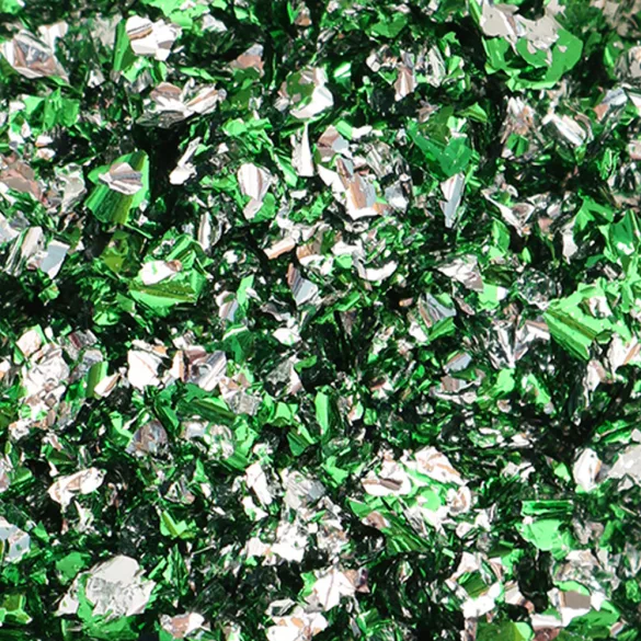 Colored Flakes - Pentart Színes Pehely - Zöld-Ezüst