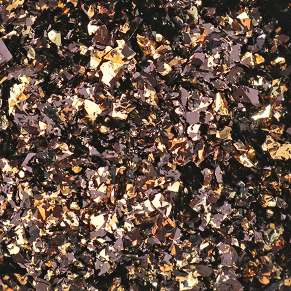 Pentart Colored Flakes - Black-Gold