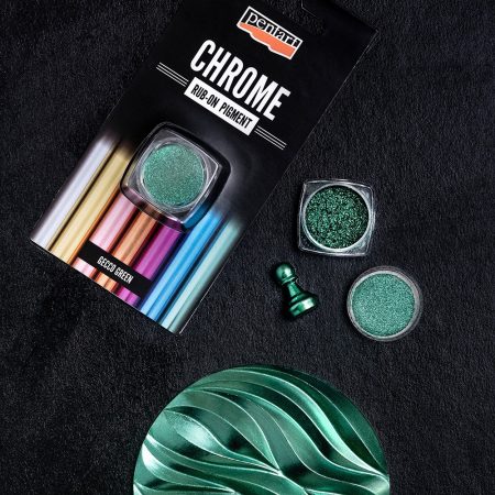 Pigment - Pentart Rub-on pigment - Króm - Gekkó zöld