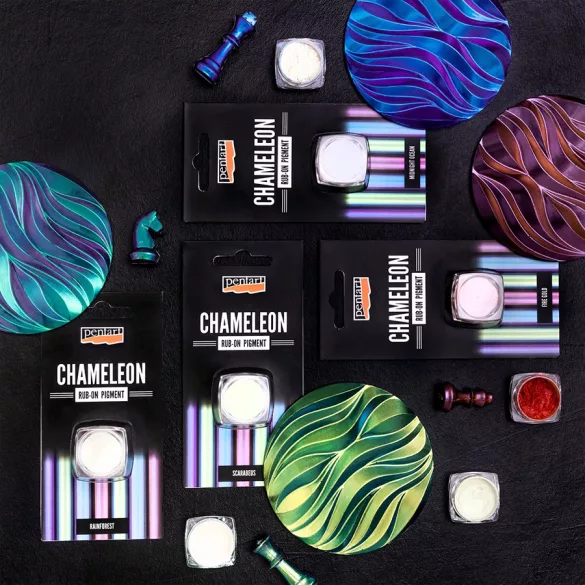 Pentart Rub-on pigment - Chameleon - Fire Gold