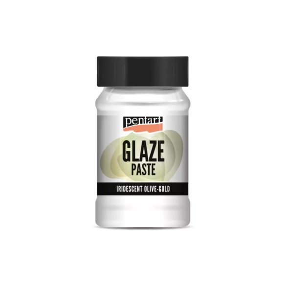 Mázpaszta - Pentart Glaze Paste 100ml - Irizáló Oliva-Arany