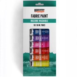 Pentart Fabric Paint Set, Machine Washable, 10x16ml