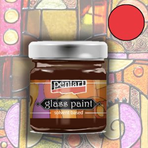 Pentart Glass Paint - solvent based 30ml - Red