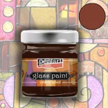 Üvegfesték - Pentart Glass Paint, solvent based 30ml - Barna 