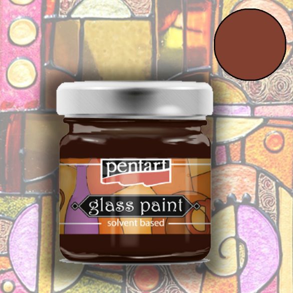 Pentart Glass Paint - solvent based 30ml - Brown