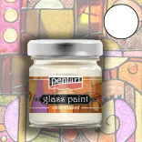 Üvegfesték - Pentart Glass Paint, solvent based 30ml - Fehér