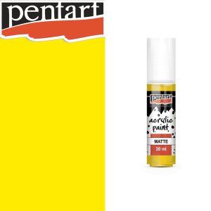 Acrylic paint - Pentart Matte Artist Color, 20ml - Yellow