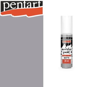 Acrylic paint - Pentart Matte Artist Color, 20ml - Gray