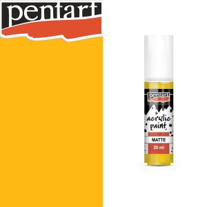 Acrylic paint - Pentart Matte Artist Color, 20ml - Sun yellow